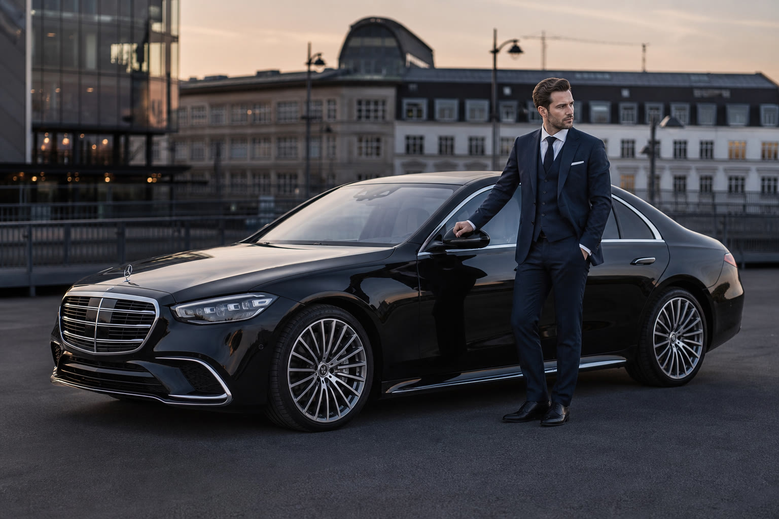 Pánsky oblek na mieru pri Mercedes-Benz S-Class